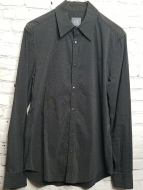 Armani Exchange mens snap up shirt size Small EUC